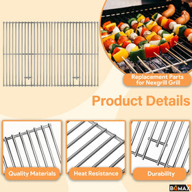 BQMAX Nexgrill cooking grate 4-burner model for even heat