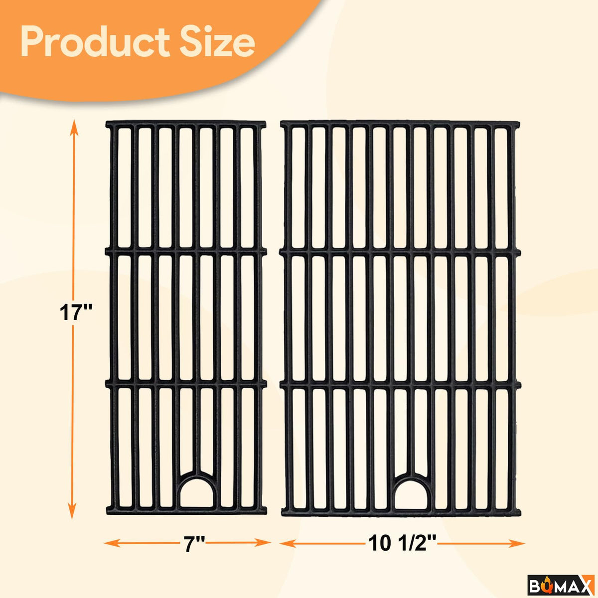 BQMAX two-pack grates for quick Charbroil replacement.