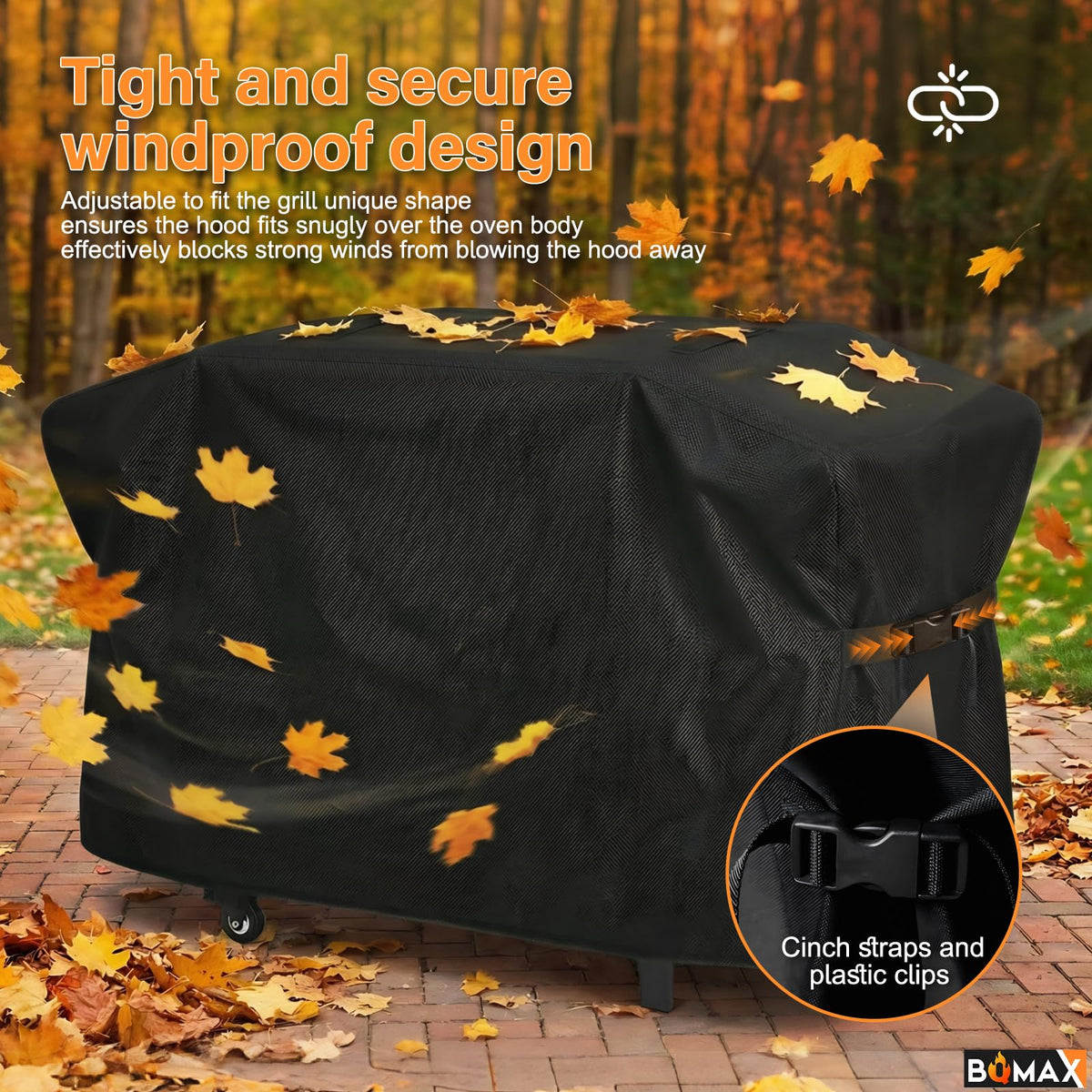 Waterproof exterior helps keep the griddle dry in rain.