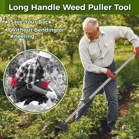 BQMEZRNUS weed puller cast steel head close-up shows durability