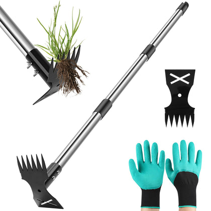 BQMEZRNUS weed puller with extended 44-inch handle for standing comfort