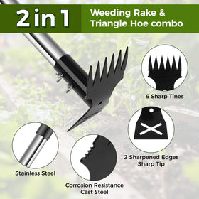 BQMEZRNUS weed puller stainless handle extended for easy reach