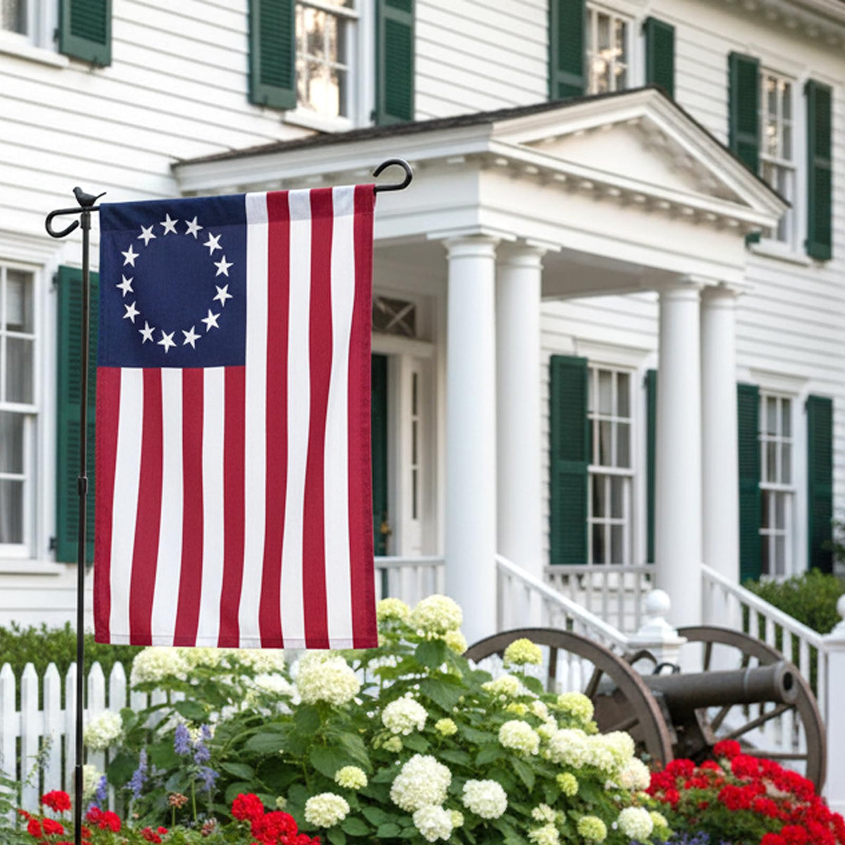 Bradford 13-star colonial outdoor flag durable for year-round yard display.