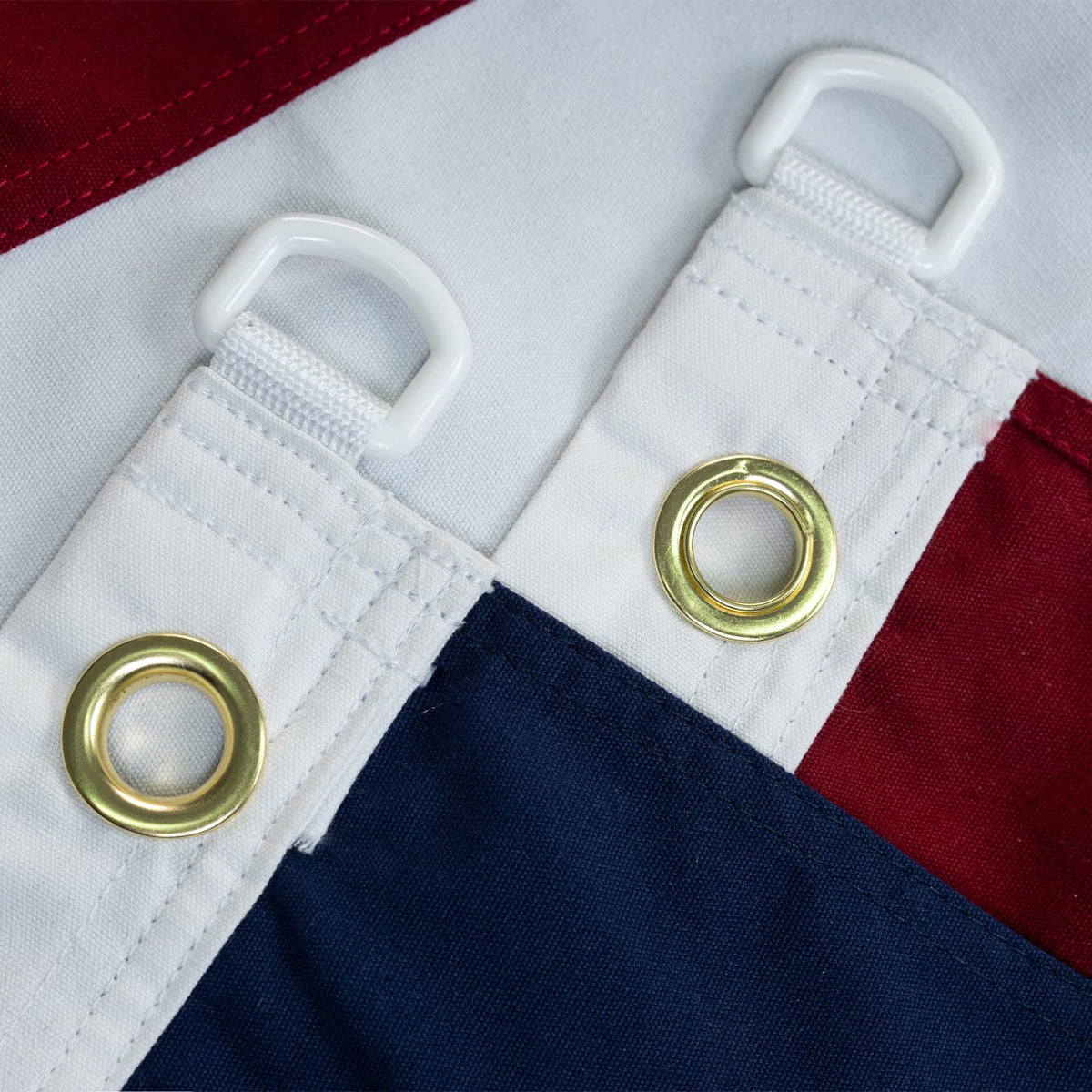 Bradford flag double-stitched leading edge reduces fraying