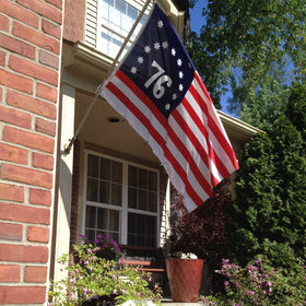 Bradford Bennington 1776 flag on outdoor pole displaying vivid color