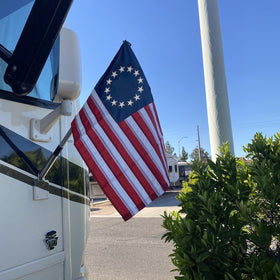 Bradford Betsy Ross flag car display for on-the-go pride