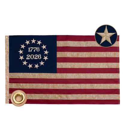Bradford Betsy Ross flag embroidery highlights premium craftsmanship for outdoor display