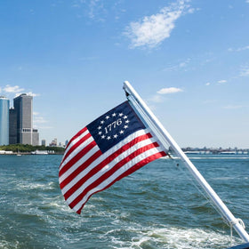 Bradford Betsy Ross flag with reinforced edges for wind and waves
