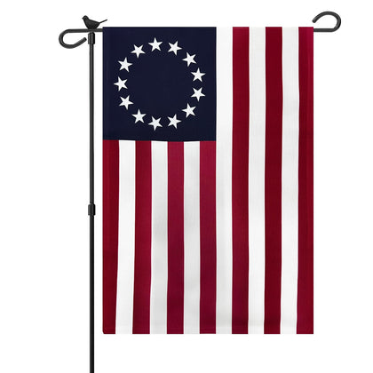 Bradford Betsy Ross Garden Flag 12x18 with vivid colors that resist fading.