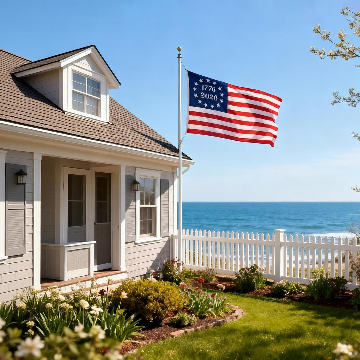 Bradford Betsy Ross inspired flag adds patriotic flair to gardens and porches