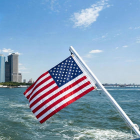 Bradford Boat Flag easy installation with two grommets on poles.