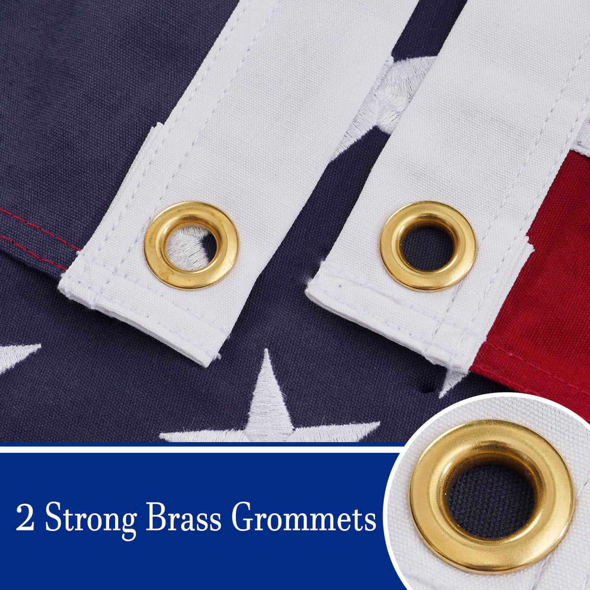 Bradford cotton flag offers versatile display for indoor or outdoor use