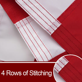 Bradford edge stitching detail reinforces durability against wind and weather