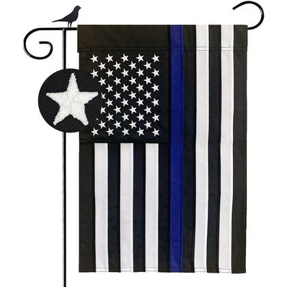 Bradford embroidered thin blue line flag face with durable stitching for outdoor use.