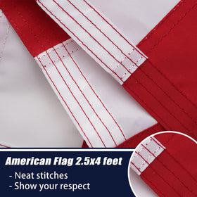 Bradford 30x48 flag double-stitched edge for durability
