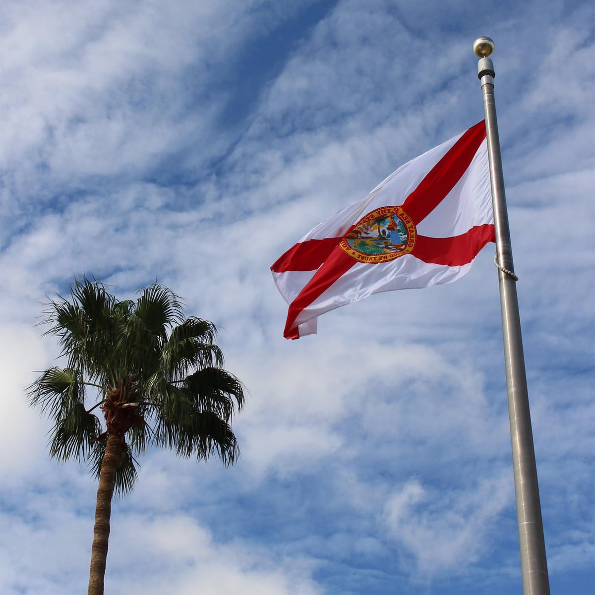 Bradford Florida flag fabric texture detail highlights quality craftsmanship