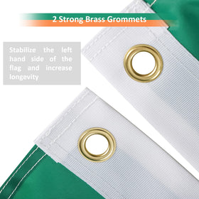 Bradford Irish Flag features sturdy stitching for long-lasting outdoor use.