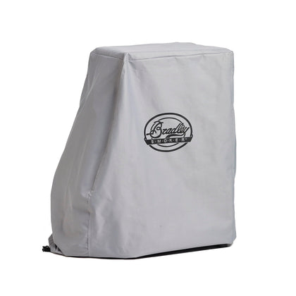 Bradley Smoker 990025 waterproof cover, front view, protects 4-rack digital smoker from rain.