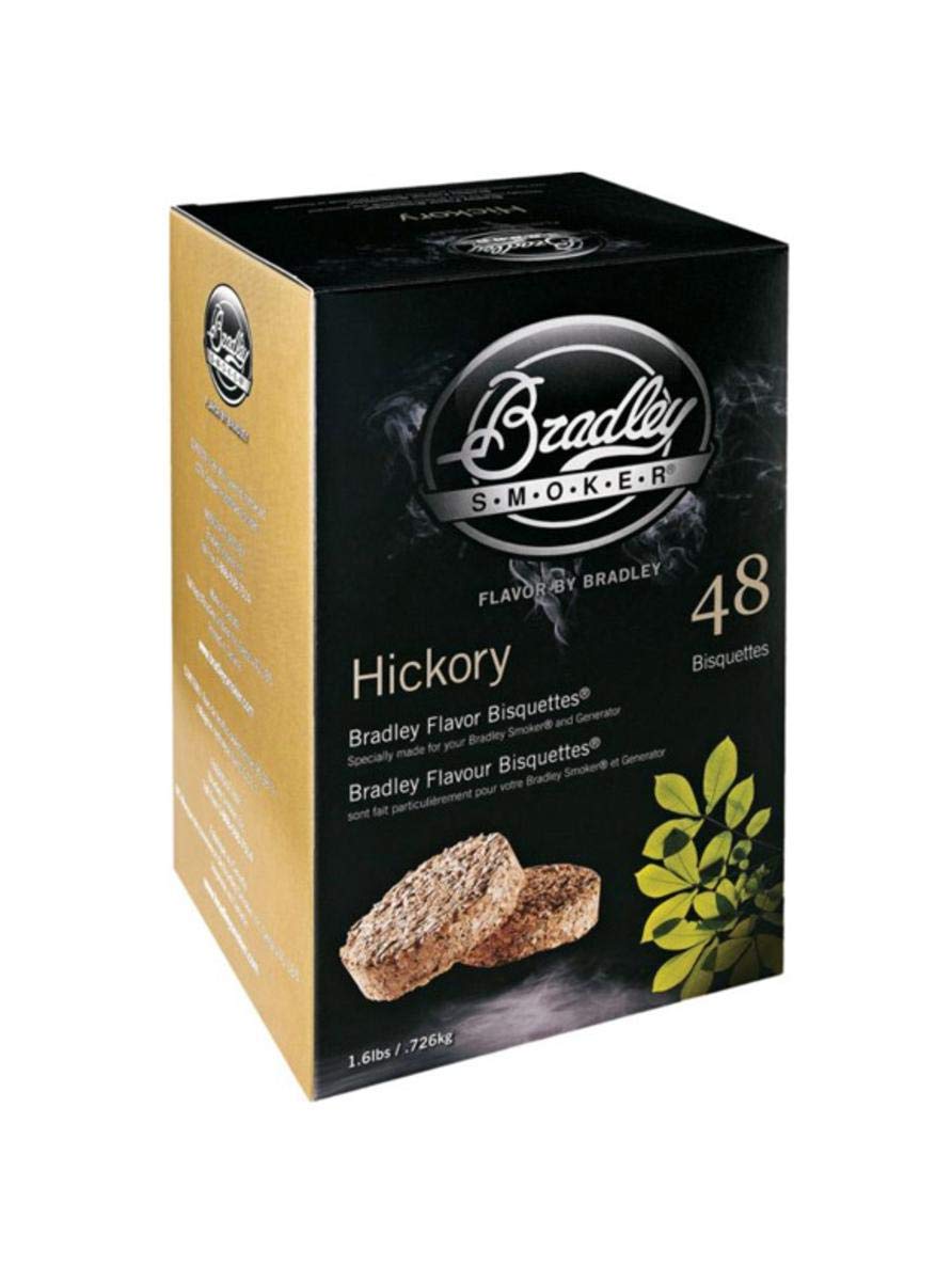 Bradley Smoker cherry-wood bisquettes offer authentic flavor without additives.