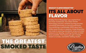 Bradley Smoker Cherry flavor bisquettes ideal for poultry and cheese