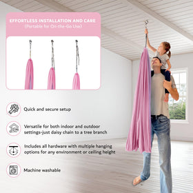 Bradoro swing supports up to 260 pounds for versatile family use.