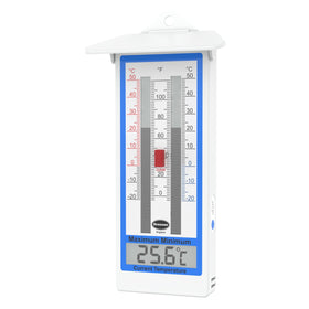 Brannan digital greenhouse thermometer wall-mounted for accurate indoor and outdoor monitoring.