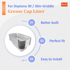 Brati Nexgrill Daytona 28in grease cup liner pack ready for use