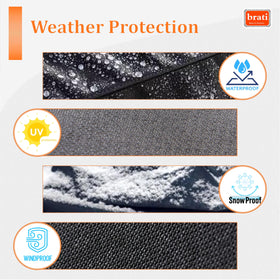 Brati 600D polyester cover provides durable outdoor protection