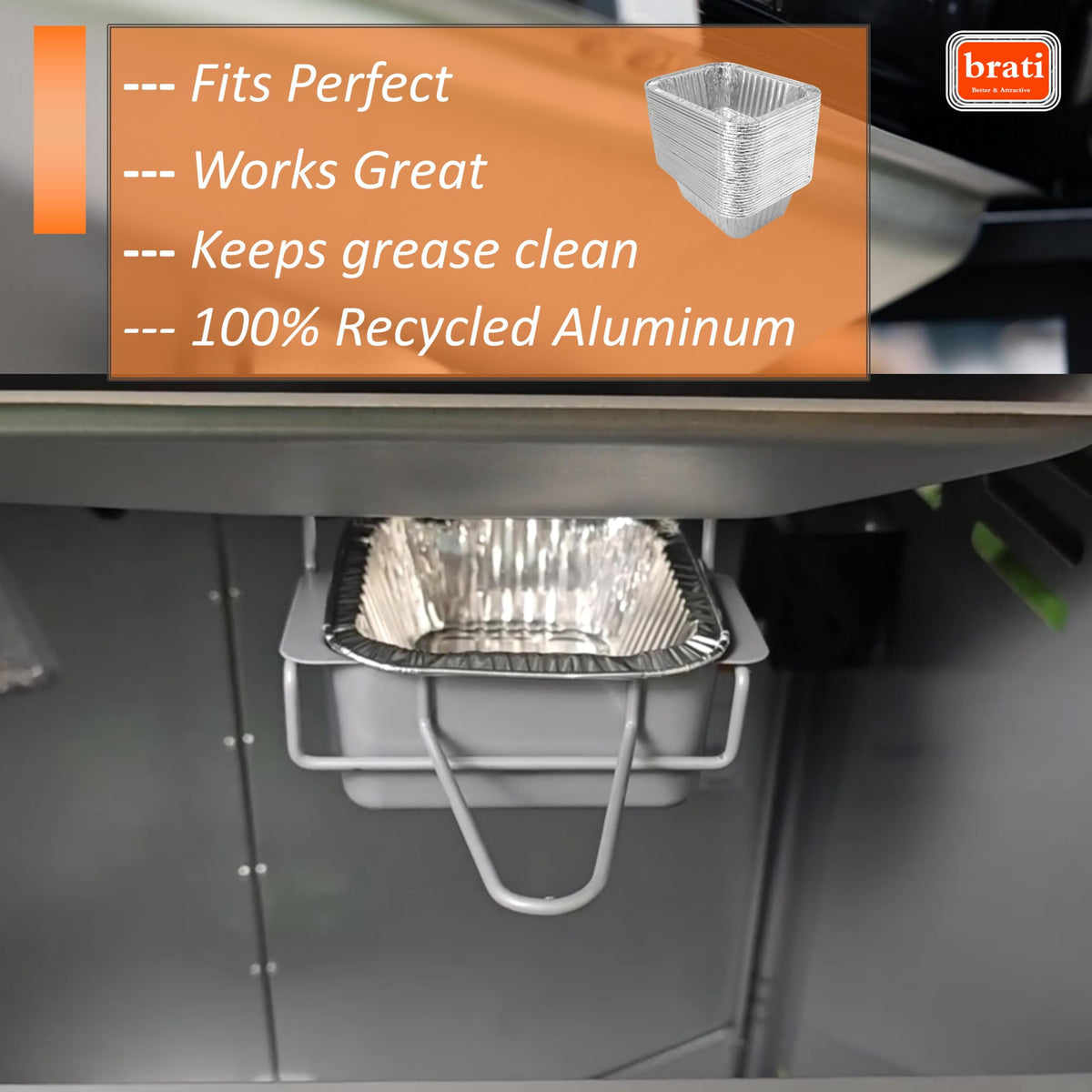 Brati easy-clean liners minimize mess during grilling sessions and simplify disposal