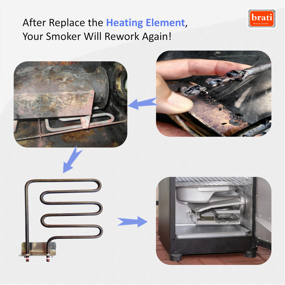 BRATI element nuts included simplify installation and secure mounting