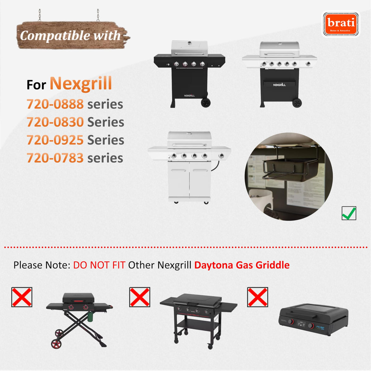 Brati Gourmet Pro Deluxe 6-burner liner fit helps contain drips