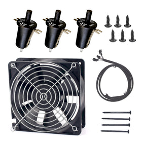 Brati gravity-series digital fan in use for even cooking temperatures