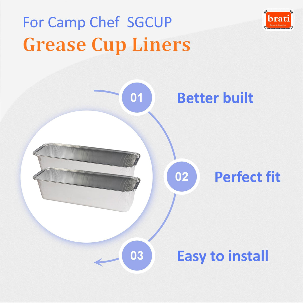 Brati grease cup liner for FTG475 installs smoothly on the griddle.