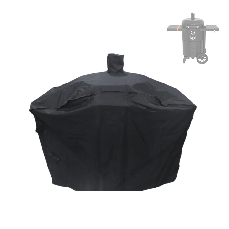 Brati grill cover on Oklahoma Joe’s Bronco 18-inch, protecting against rain