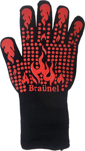 BRAUNEL BBQ gloves provide a non-slip grip for secure handling of hot pots.
