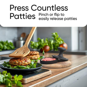 BRAVADIN non-stick surface enables easy patty removal.