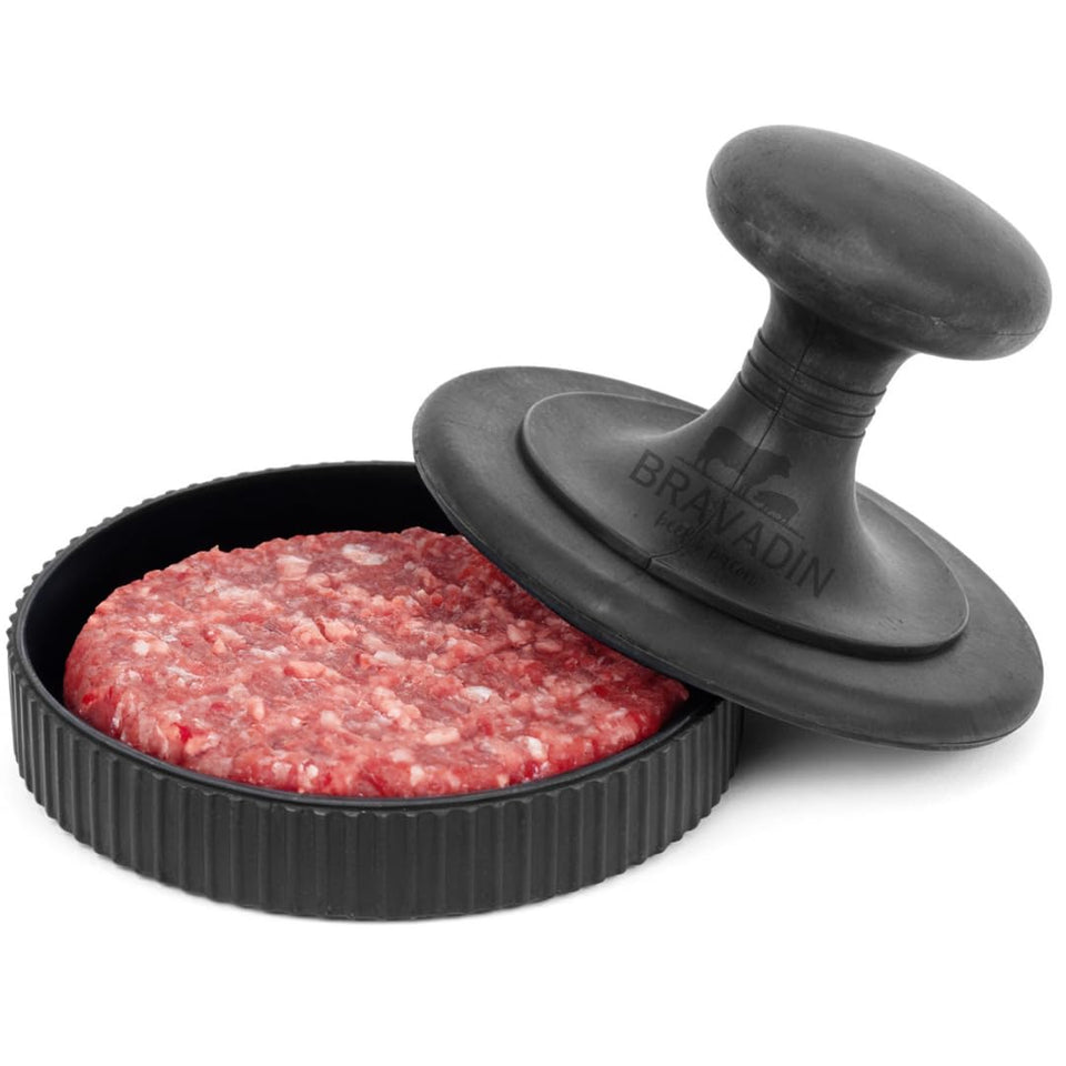 BRAVADIN silicone hamburger press ready to mold perfect patties.