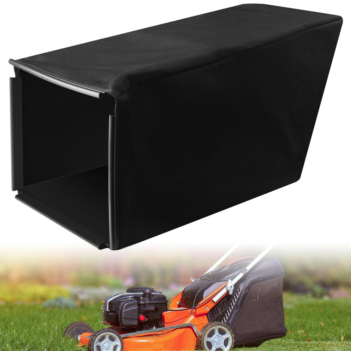 Braveboy grass bag assembly for 22-inch mowers improves grass collection