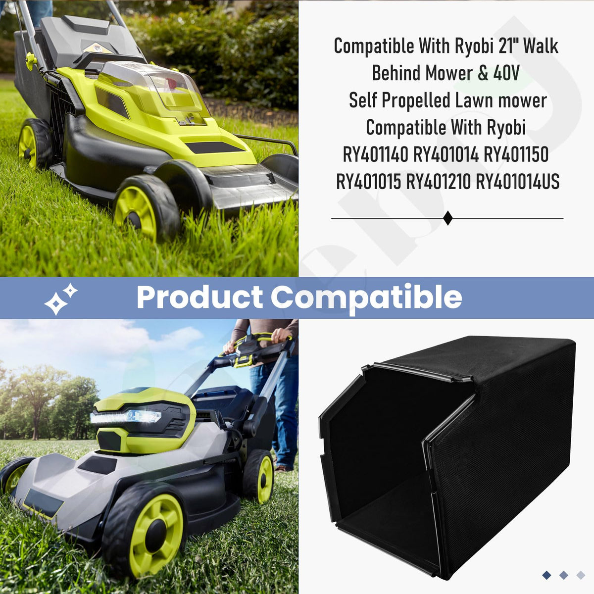 Braveboy 970834002 compatible with Ryobi models RY401140 and RY401021.