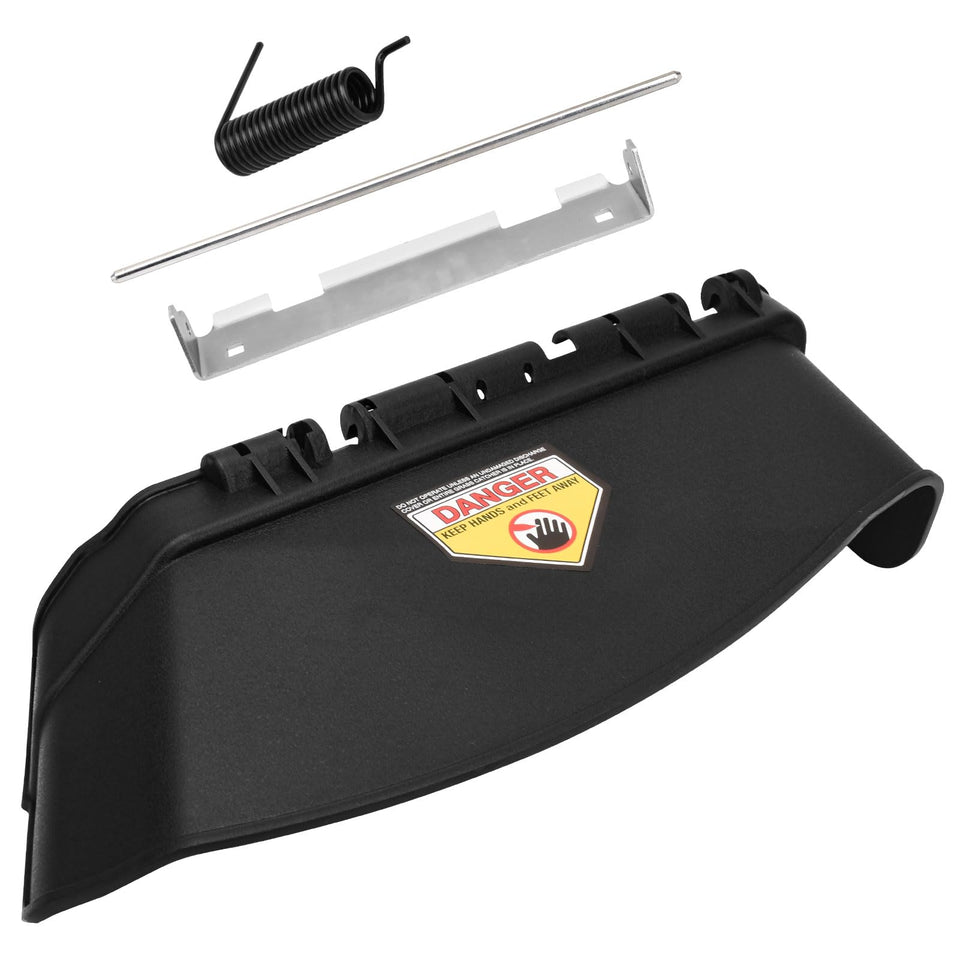 Braveboy 631-05058 chute assembly front view fits Cub Cadet decks for smooth mowing.