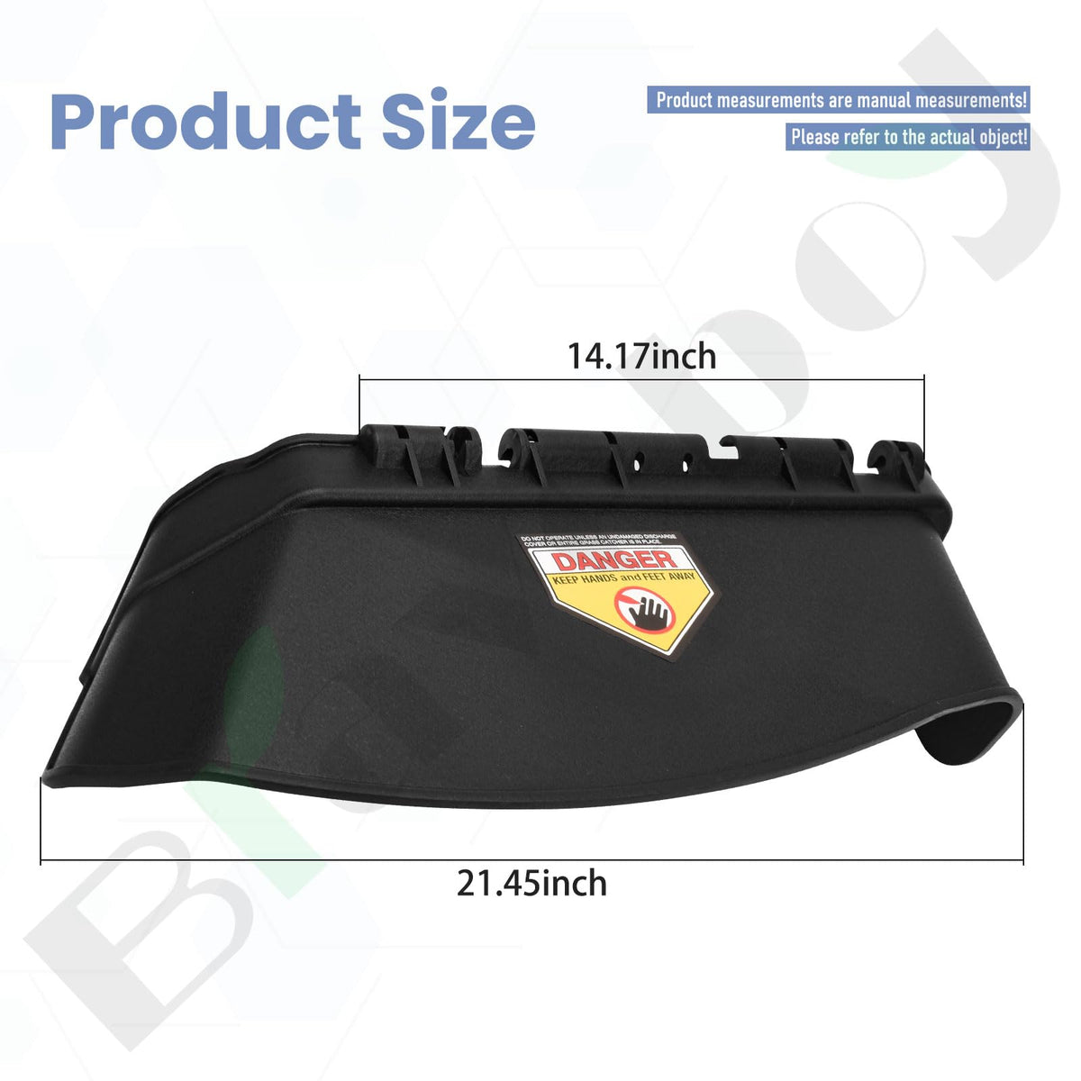 Braveboy 631-05058 chute assembly side view aids precise chute alignment.