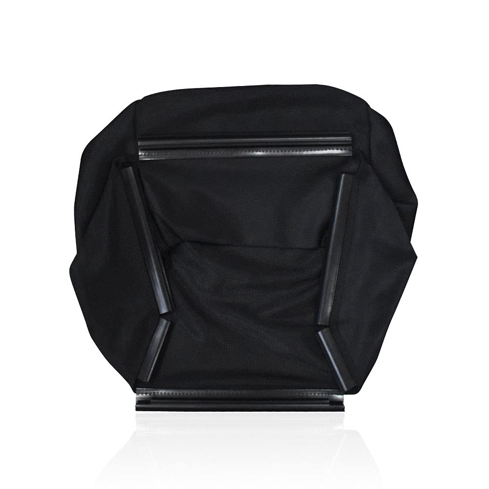 Braveboy grass bag HRR216K8 fit, showing secure attachment point.