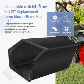 Braveboy grass bag manual check icon indicating frame not included