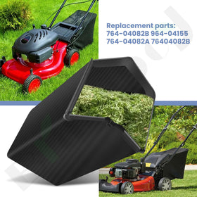 Braveboy grass bag mounted on a lawn mower during use
