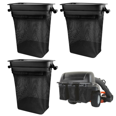 Braveboy grass catcher bag 3-pack for easy yard cleanup and replacement