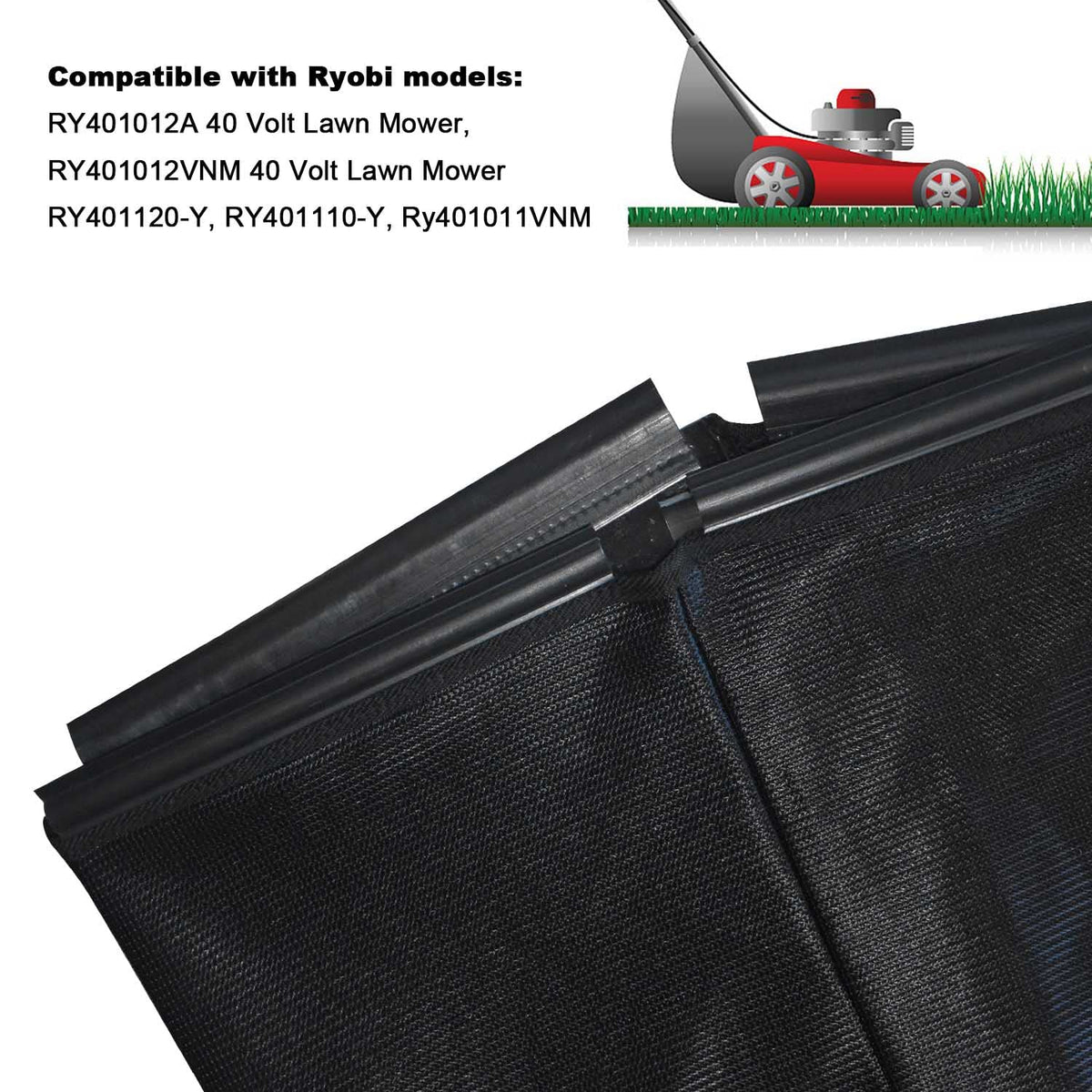 Braveboy grass catcher mower bag packaging ready for Ryobi installation