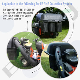 Braveboy Husqvarna-compatible bag ready to attach on compatible mower