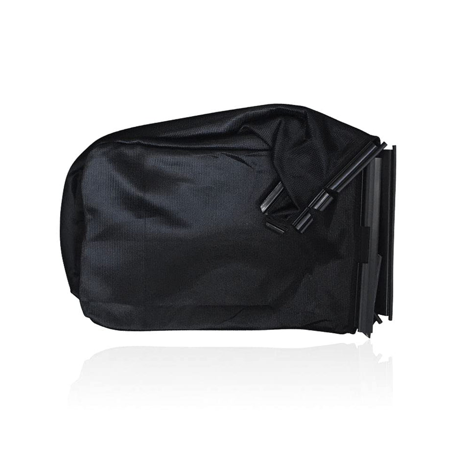 Braveboy 580947307 grass bag close-up shows Husqvarna compatibility for easy clippings collection.