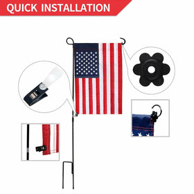 BRAVECOW anti-wind clip on bracket keeps flags in place during gusts