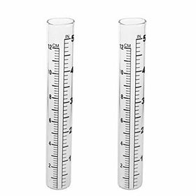 BRAVECOW durable glass tube resists weather while measuring rain.